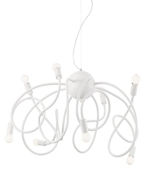 MULTIFLEX SP8 závěsné svítidlo 8x E14 40W bez zdroje 60cm IP20, bílé