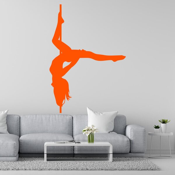 Živá Zeď Samolepka Pole dance Barva: černá