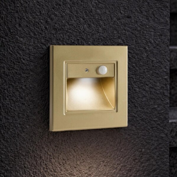 Brilagi - LED Schodišťové svítidlo se senz. STEP LIGHT LED/1,5W/230V IP44 zlatá