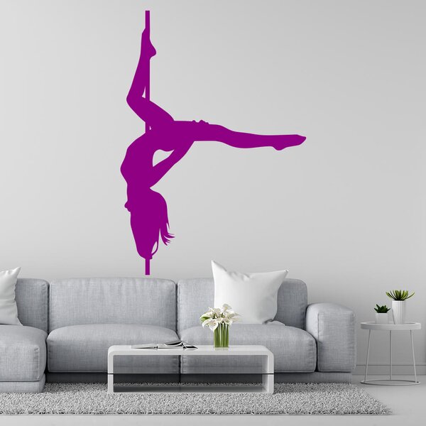 Živá Zeď Samolepka Pole dance Barva: černá
