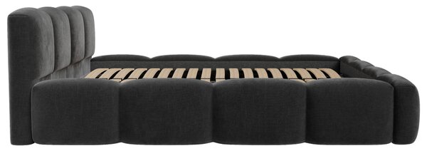 ČALOUNĚNÁ POSTEL, 160/200 cm, černá Carryhome - Postele s úložným prostorem, Online Only