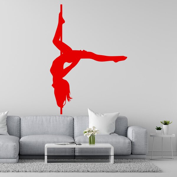 Živá Zeď Samolepka Pole dance Barva: černá