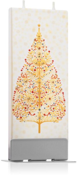 Flatyz Holiday Painted Golden Tree dekorativní svíčka 6x15 cm