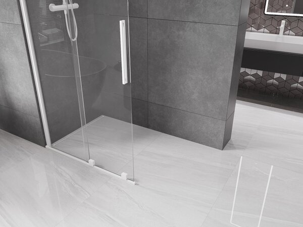 Mexen Velar, posuvné dveře typu Walk-in 70x200 cm, 8mm čiré sklo, bílá, 871-070-000-03-20