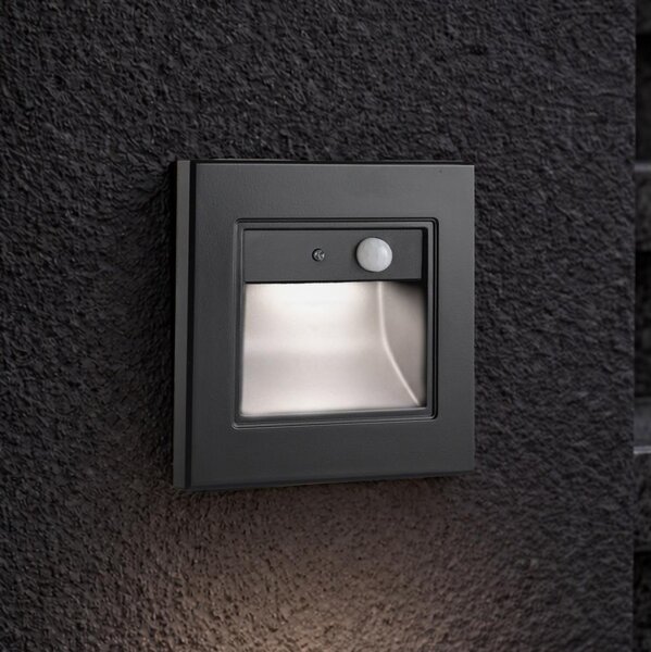 Brilagi - LED Schodišťové svítidlo se senz. STEP LIGHT LED/1,5W/230V IP44 černá
