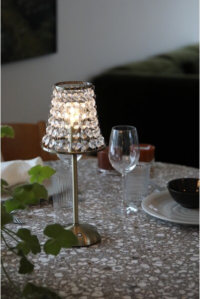 Markslöjd 109125 - LED Stm. nabíjecí stolní lampa LIORA 1xE14/2W/2000 mAh mosaz
