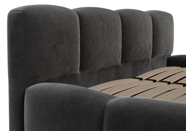ČALOUNĚNÁ POSTEL, 160/200 cm, černá Carryhome - Postele s úložným prostorem, Online Only