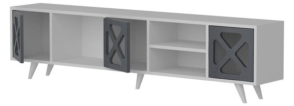 TV skříňka Sinofella (bílá + antracit)
