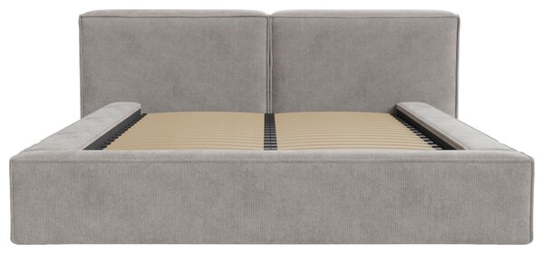 ČALOUNĚNÁ POSTEL, 200/200 cm, světle šedá Boxxx - Postele s úložným prostorem