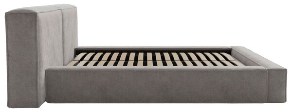 ČALOUNĚNÁ POSTEL, 200/200 cm, světle šedá Boxxx - Postele s úložným prostorem
