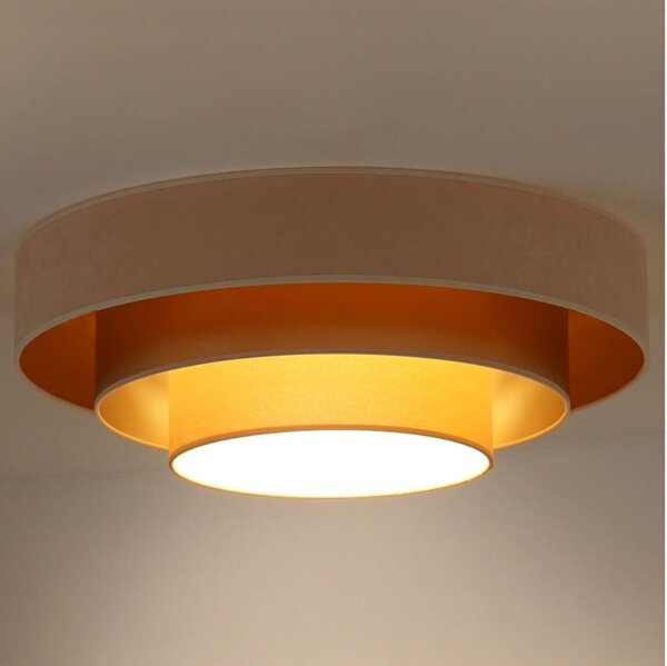 Duolla - LED Stropní svítidlo LUNETA LED/26W/230V pr. 60 cm 4000K krémová/zlatá