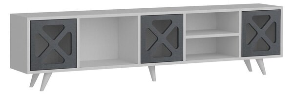 TV skříňka Sinofella (bílá + antracit)