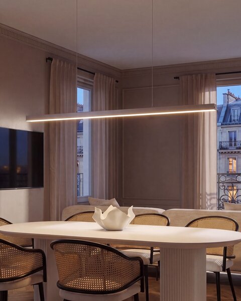 LED závěsná lampa BADDANA Kov Stříbrná