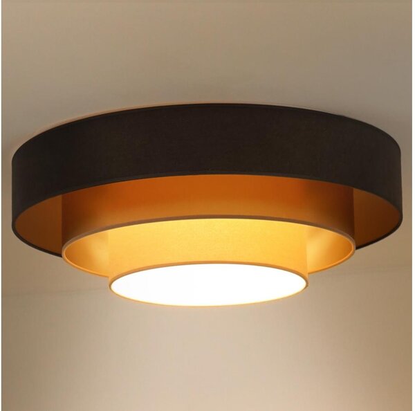 Duolla - LED Stropní svítidlo LUNETA LED/26W/230V pr. 60 cm 4000K hnědá/zlatá
