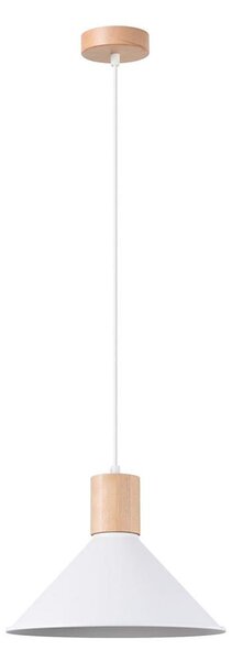 Sollux SL.1319 - Lustr na lanku JAGA 1xE27/15W/230V pr. 30 cm bílá