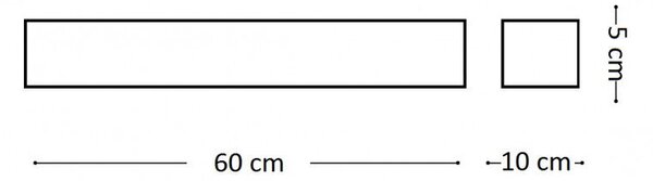 CUBE AP1 nástěnné LED svítidlo 14,5W 1900lm 3000K 60cm IP20, bílé