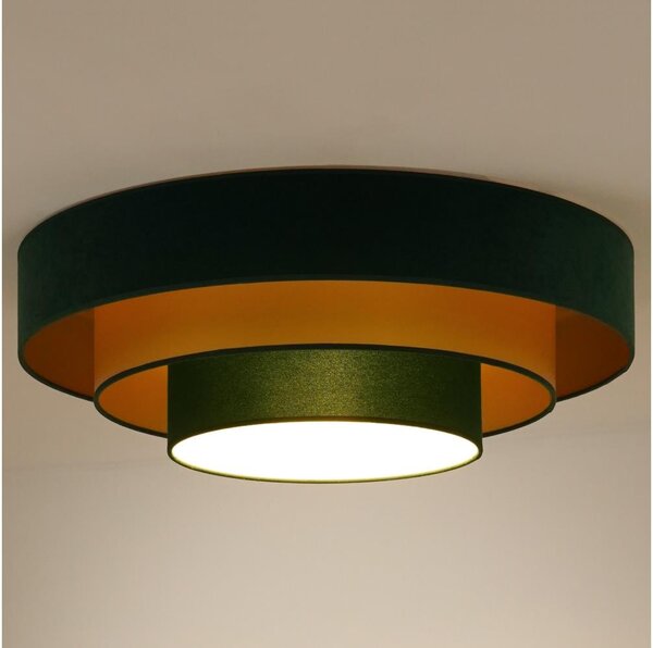 Duolla - LED Stropní svítidlo LUNETA LED/26W/230V pr. 60 cm 4000K zelená/zlatá
