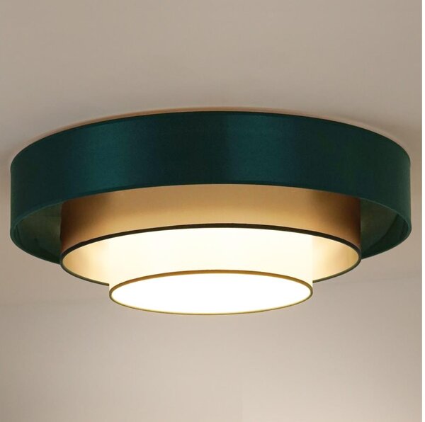 Duolla - LED Stropní svítidlo LUNETA LED/26W/230V pr. 60 cm 4000K zelená/zlatá