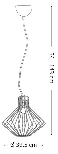 AMPOLLA-4 SP1 závěsné svítidlo 1x E27 60W bez zdroje 30cm IP20, bílé