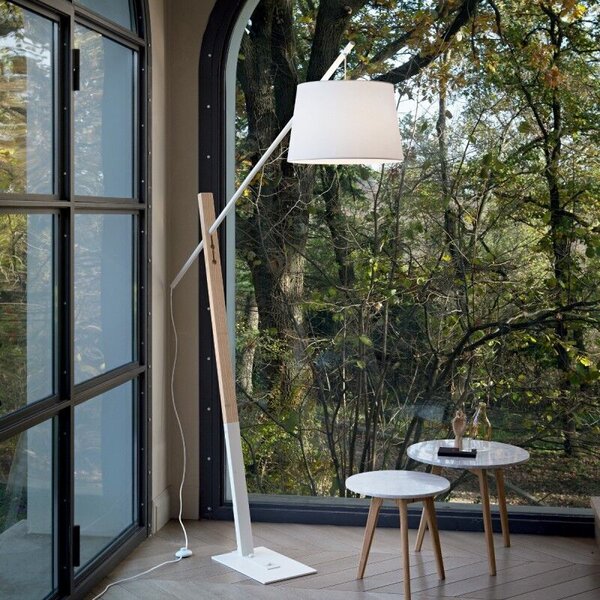 EMINENT PT1 stojací lampa 1x E27 60W bez zdroje 230cm IP20, bílá