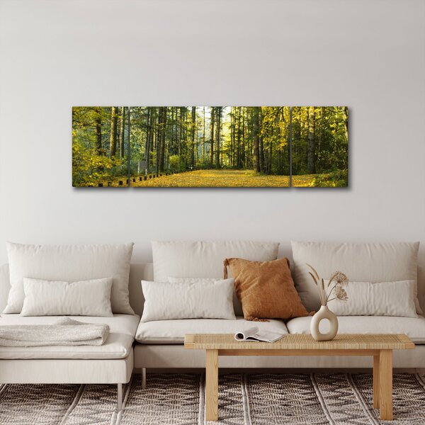 Obraz - les na podzim (170x50 cm)