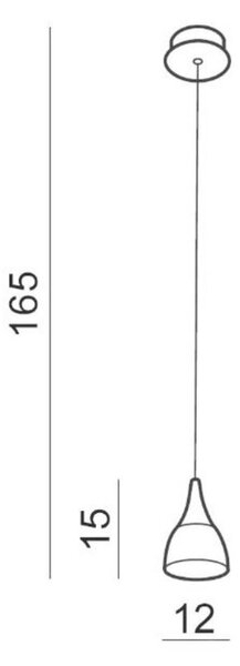 Dalmatia závěsné svítidlo LED 5W 300lm 3000K 12cm IP20, černé