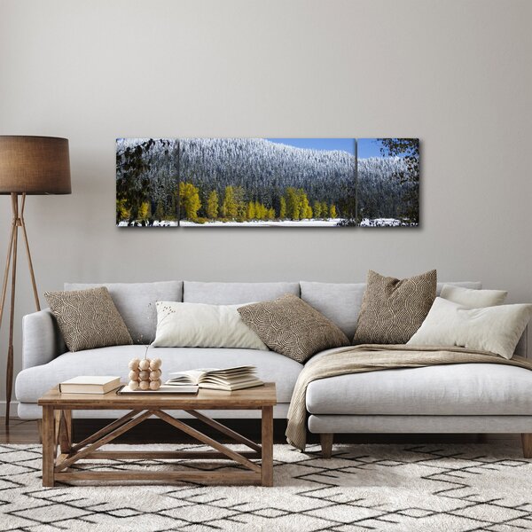 Obraz - zasněžené hory v zimě (170x50 cm)
