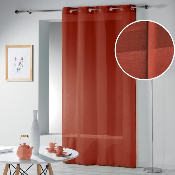 V terakotové barvě záclona 140x240 cm Telma – douceur d'intérieur
