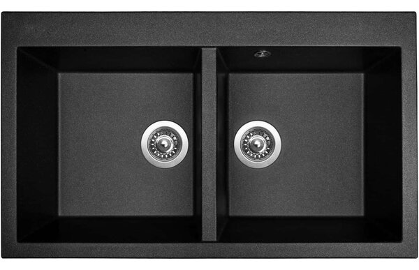 Granitový dřez Sinks AMANDA 860 DUO Metalblack
