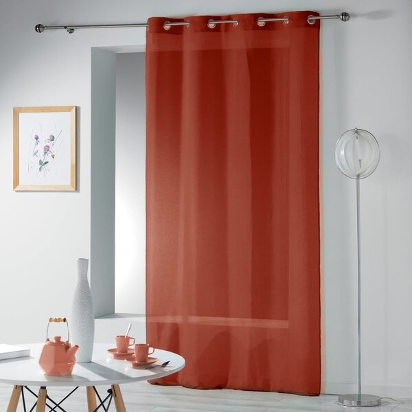 V terakotové barvě záclona 140x240 cm Telma – douceur d'intérieur