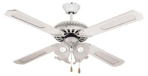Stropní ventilátor 4xE27/70W/230V pr. 132 cm bílá