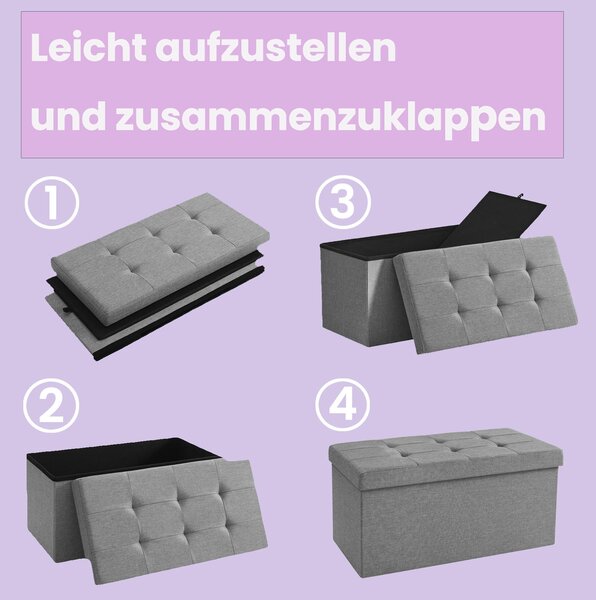 SEDACÍ BOX, textil, kompozitní dřevo, 76/38/38 cm - Taburety, Online Only