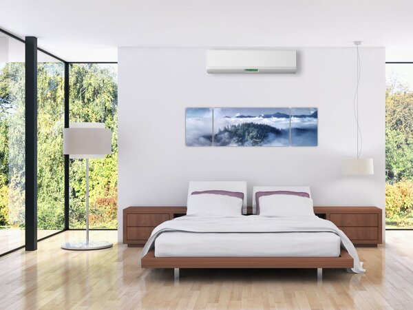 Obraz lesa v mlze (170x50 cm)