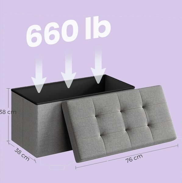 SEDACÍ BOX, textil, kompozitní dřevo, 76/38/38 cm - Taburety, Online Only