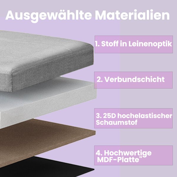 SEDACÍ BOX, textil, kompozitní dřevo, 76/38/38 cm - Taburety, Online Only