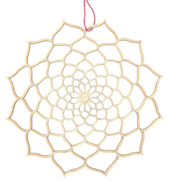 AMADEA Dřevěný obrázek k vymalování mandala přírodní 9cm