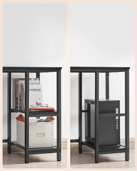 ROHOVÝ PSACÍ STŮL, černá, 138/138/76 cm Boxxx - Online Only psací stoly, Online Only