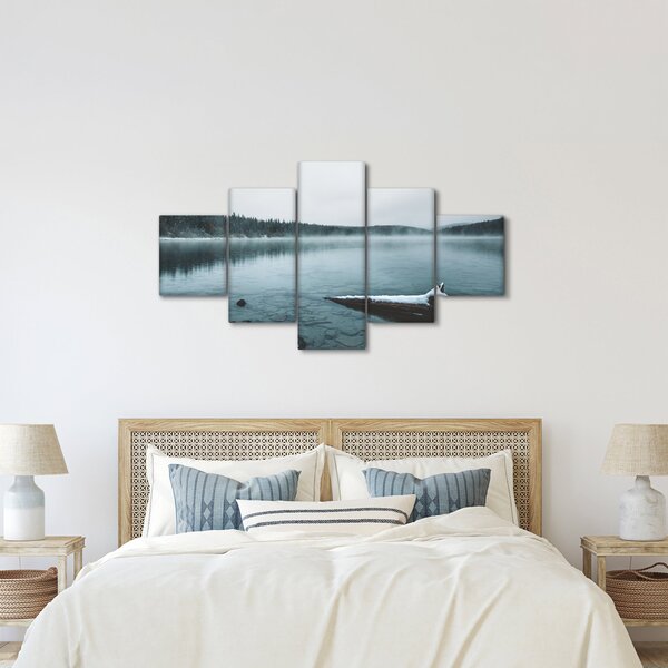 Obraz - ledové severské jezero (125x70 cm)