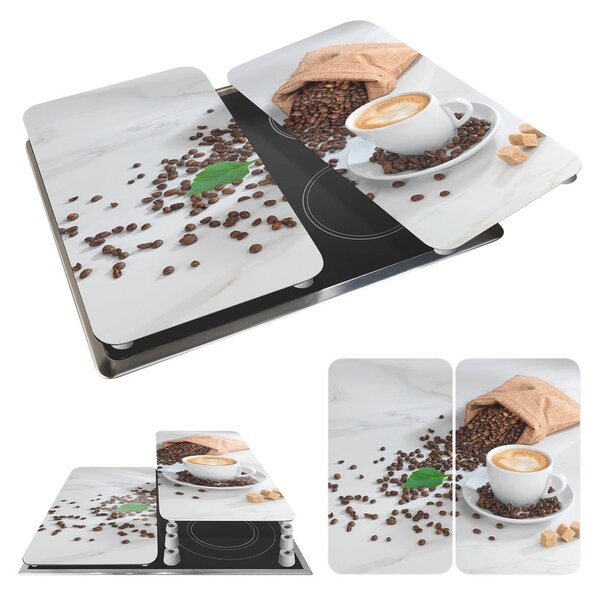Kryty na sporák z tvrzeného skla v sadě 2 ks 52x30 cm Café Aromatica – Maximex