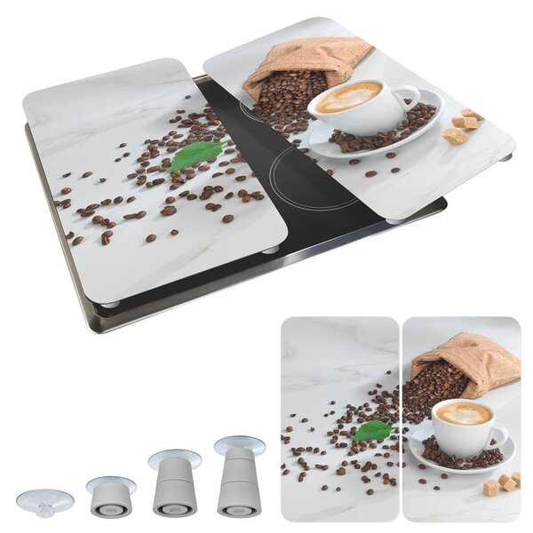 Kryty na sporák z tvrzeného skla v sadě 2 ks 52x30 cm Café Aromatica – Maximex