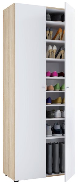 BOTNÍK, bílá, barvy dubu, Sonoma dub, 71/180/39 cm MID.YOU - Online Only šatny & botníky, Online Only