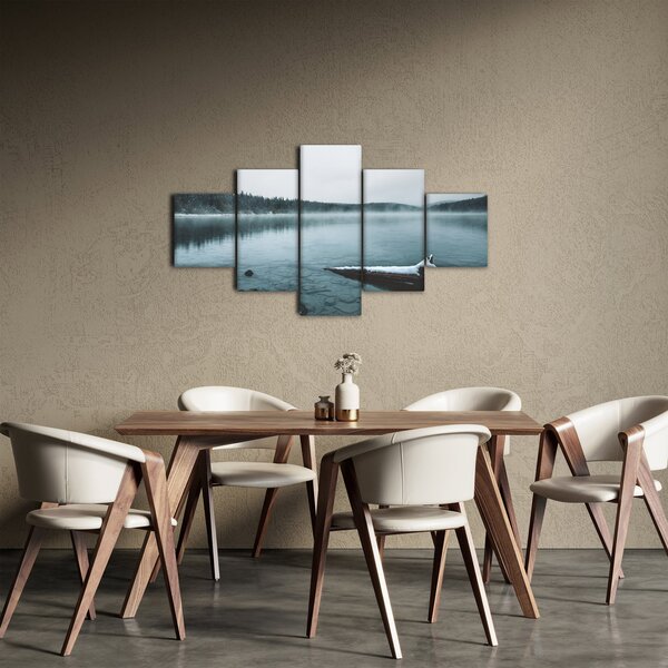 Obraz - ledové severské jezero (125x70 cm)
