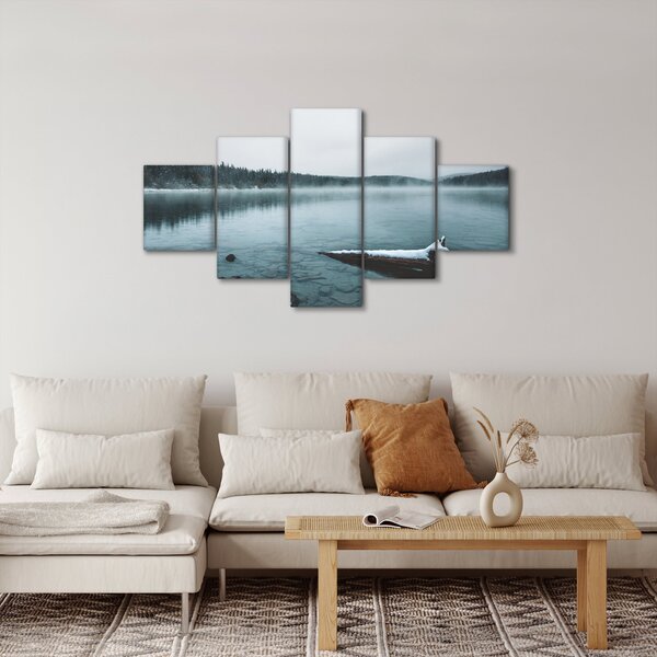Obraz - ledové severské jezero (125x70 cm)