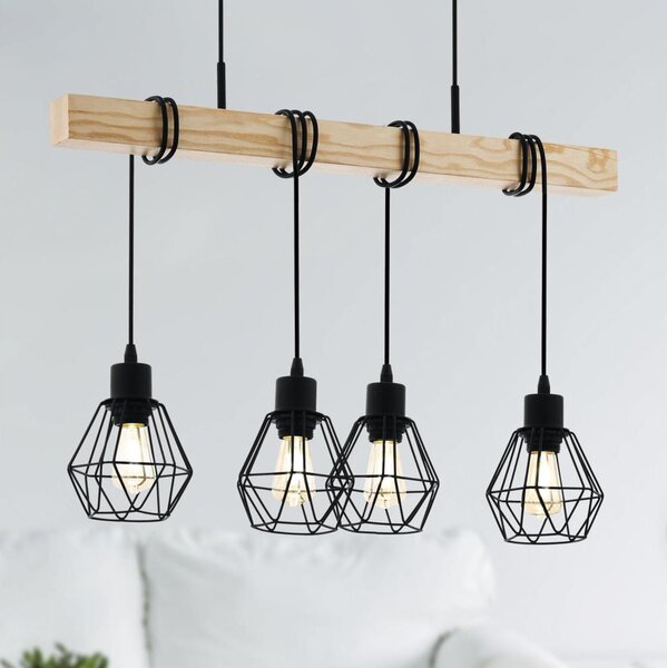 Eglo 44075 - Lustr na lanku TOWNSHEND 4xE27/60W/230V