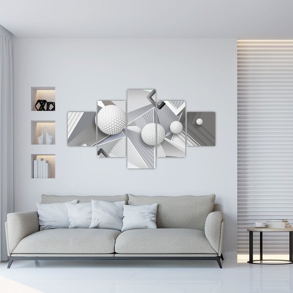Geometrický abstraktní obraz (125x70 cm)