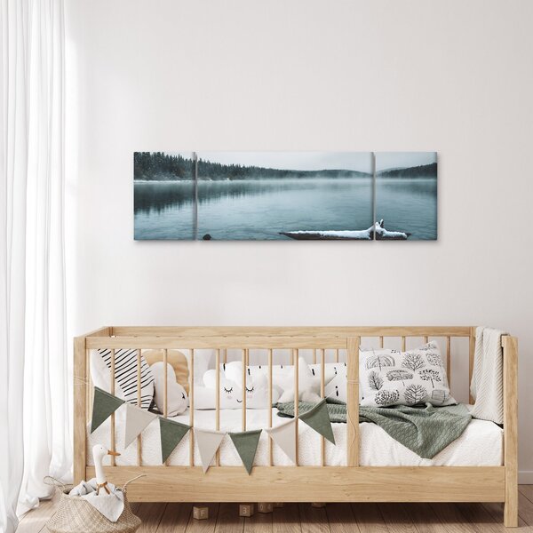 Obraz - ledové severské jezero (170x50 cm)