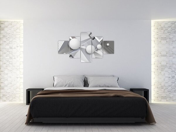 Geometrický abstraktní obraz (125x70 cm)