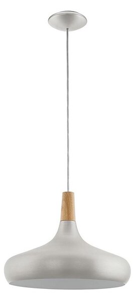 Eglo 901182-Lustr na lanku SABINAR 1xE27/40W/230V pr.40cm stříbrná