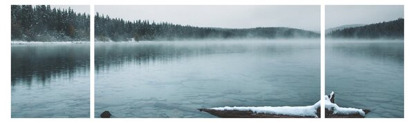Obraz - ledové severské jezero (170x50 cm)