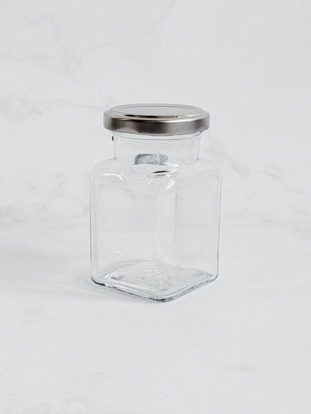 Kořenka skleněná JOVI 150 ml se stříbrným víčkem Twist OFF TO 53